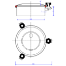 Domdeckel 473 RUND 300mm sterilisierbar