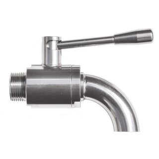 Auslaufkugelhahn poliert AG 3/4"  1.4301