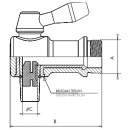 Probeentnahmehahn Konusausführung 3/8"  Länge 55mm