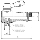 Probeentnahmehahn Konusausführung 1/2"  Länge 75mm