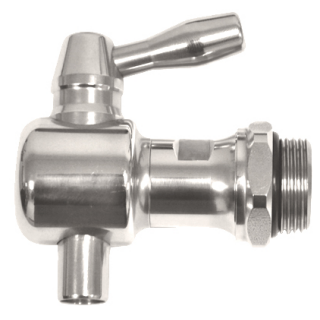 Probeentnahmehahn Kugelausführung 3/4"  selbstdichtend  Länge 75mm  1.4301