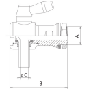 Probeentnahmehahn Kugelausführung 3/8" mit PTFE...