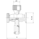 Untere Standrohraufnahme mit Clamp TC34 Anschluss  Rohraufnahme 20mm