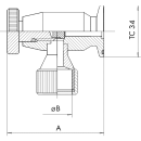 Obere Standrohraufnahme mit Clamp- Anschluss TC34...