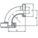 Edelstahlbogen 90° DIN AG/ KgM