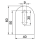 Anschweißlasche 60x40x6  Edelstahl V2A  mit Langloch