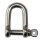 Schäkel Materialstärke 5 mm Edelstahl  1.4404  L:14,5mm  A:10mm