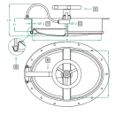 Mannloch 307 OVAL 310x445 für Holzfässer  V2A