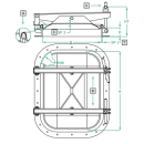 Mannloch 362 RECHTECKIG 530x400 für Holzfässer  Rahmenhöhe 60mm  1.4301