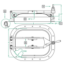 Mannloch 376 RECHTECKIG 310x420 für Holzfässer  V2A