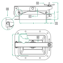 Mannloch 381L RECHTECKIG 175x225 für Holzfässer  V2A