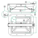 Mannloch 382L RECHTECKIG 245x310 für Holzfässer  V2A