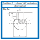 Sprühkopf mit Halbspritzkreis nach oben