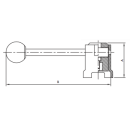 Kugelhandgriff Edelstahl für RIZZATO Scheibenventile DN25- DN80  mit 4 Positionen