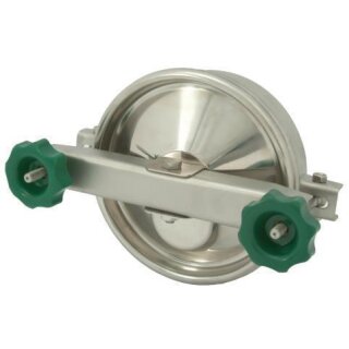 Mannloch 792 RUND 300mm V2A nach außen öffnend  mit Edelstahlflügelmuttern