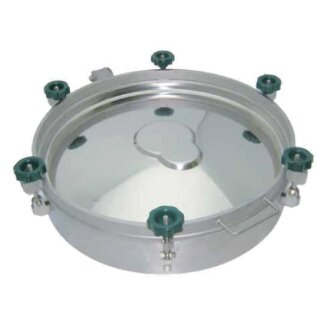 Domdeckel 523 RUND 420mm V2A  mit Edelstahlflügelmuttern