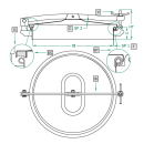 Domdeckel 929B RUND 220mm V2A mit Edelstahlflügelmutter