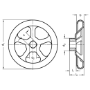 Edelstahl- Handrad   Durchmesser 400mm, Bohrung 24H9