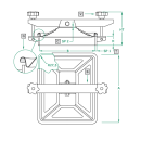 Domdeckel 652 ECKIG V2A mit Kunststoffhandgriffen