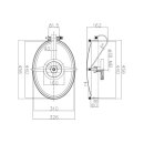 Edelstahl Türchen A7 OVAL  440x310  V2A