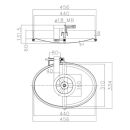 Edelstahl Türchen A8 OVAL  440x310  V2A