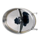 Edelstahl Türchen A9 OVAL  440x310 Rahmen 70x10  V2A