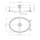 Edelstahl Türchen A10 OVAL  440x310  Rahmen 60x6  V2A