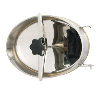 Edelstahl Türchen A10 OVAL  440x310  Rahmen 80x8  V4A