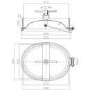 Edelstahl Türchen A12 OVAL  480x370mm...