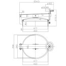 Edelstahl Türchen A25 OVAL  480x380mm  Rahmen 80x8mm  V2A