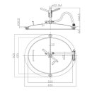 Edelstahl Türchen A26 OVAL  520x420mm  V2A