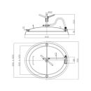 Edelstahl Türchen A27 OVAL  540x420mm  V2A