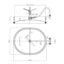 Edelstahl Türchen A29 OVAL  560x450mm  Rahmen...