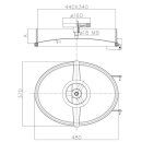 Edelstahl Türchen A30 OVAL  440x340mm  Rahmen 60x6mm...