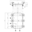 Edelstahl Türchen B1 ECKIG  740x450mm  Rahmen 70x10mm  V2A  Dichtung PARA