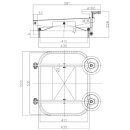 Edelstahl Türchen B2 ECKIG 530x410mm  Rahmen 60x8mm...