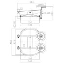 Edelstahl Türchen B4 ECKIG  420x310mm  Rahmen...