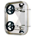 Edelstahl Türchen B12 ECKIG  530x410mm  Rahmen...