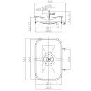 Edelstahl Türchen B13 ECKIG  500x310mm  Rahmen...