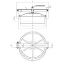 Edelstahl Türchen B14 ECKIG  420x310mm  Rahmen...