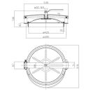 Edelstahl Türchen C1 RUND 420mm  schwere...