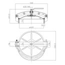 Edelstahl Türchen C2 RUND 420mm  V2A