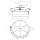 Edelstahl Türchen C3 RUND 300mm  Rahmen 70x15mm  V2A