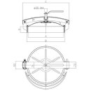 Edelstahl Türchen C3 RUND 360mm  Rahmen 70x15mm  V4A