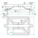 Domdeckel 653 L V2A mit Edelstahlflügelmuttern