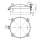 Edelstahl Domdeckel D2 RUND 150mm  Rahmenhöhe 100mm  1.4301  Dichtung SILIKON  Druck -1/+1 bar