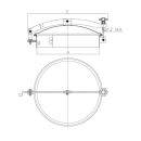 Edelstahl Domdeckel D8 RUND 600mm  Rahmenhöhe 100mm...