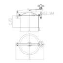 Edelstahl Domdeckel D10  V2A 150  Rahmenhöhe: 45mm