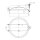 Edelstahl Domdeckel D15 RUND 800mm  V4A  Rahmenhöhe 100mm  Dichtung PARA