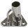 Relingfuß 85° für Rohr 25mm aus Edelstahl V4A  Sockelplatte: 86x86x86mm